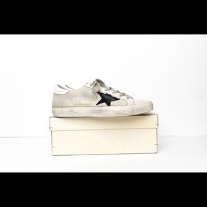 Golden Goose distressed leather/mesh sneakers